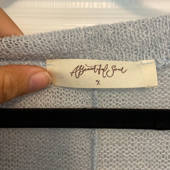 A Beautiful Soul Open Knit V Neck Peplum Sweater - Picture 5 of 5